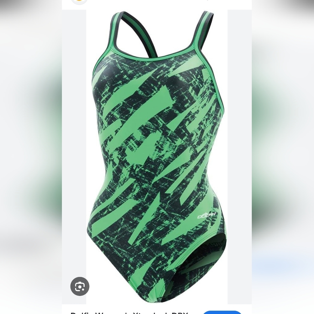 Dolfin XtraSleek Eco Women's Sliver DBX Back One Piece Swimsuit, Womens Size 26 - Picture 3 of 4